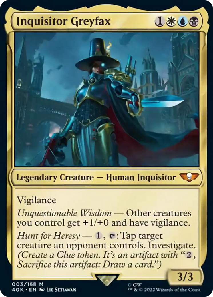 Inquisitor Greyfax (Surge Foil) [Warhammer 40,000] MTG Single Magic: The Gathering | Red Claw Gaming
