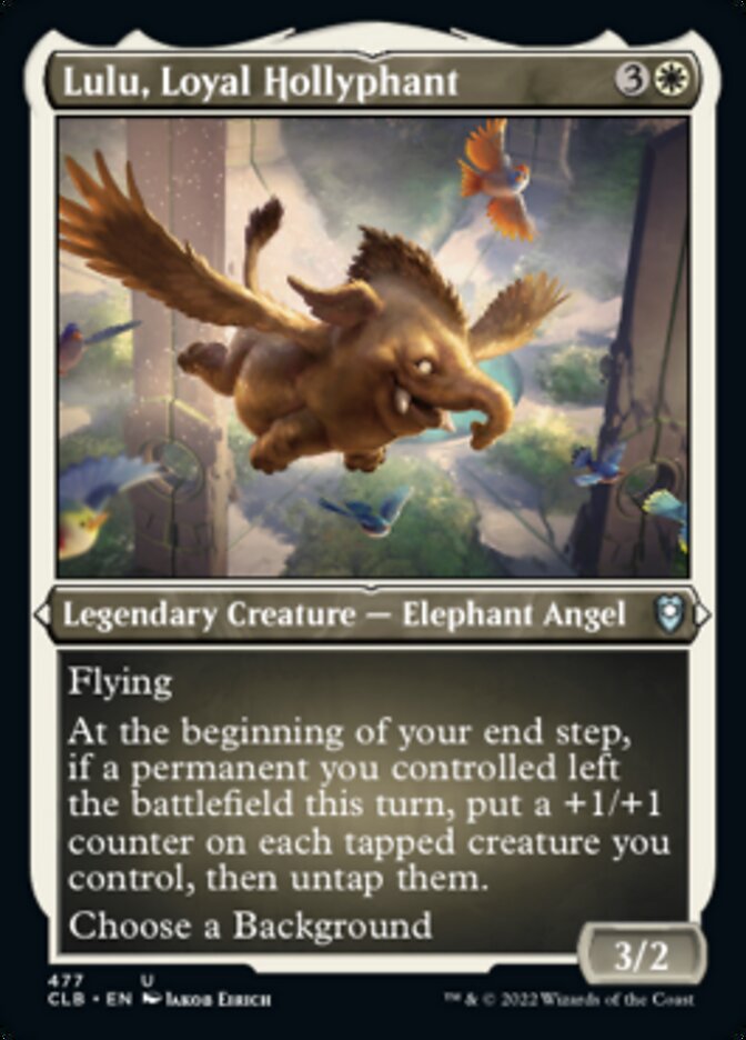 Lulu, Loyal Hollyphant (Foil Etched) [Commander Legends: Battle for Baldur's Gate] MTG Single Magic: The Gathering | Red Claw Gaming