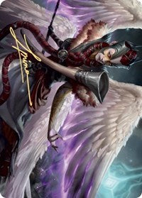 Firja, Judge of Valor Art Card (Gold-Stamped Signature) [Kaldheim Art Series] MTG Single Magic: The Gathering | Red Claw Gaming