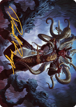 Zevlor, Elturel Exile Art Card (42) (Gold-Stamped Signature) [Commander Legends: Battle for Baldur's Gate Art Series] MTG Single Magic: The Gathering | Red Claw Gaming