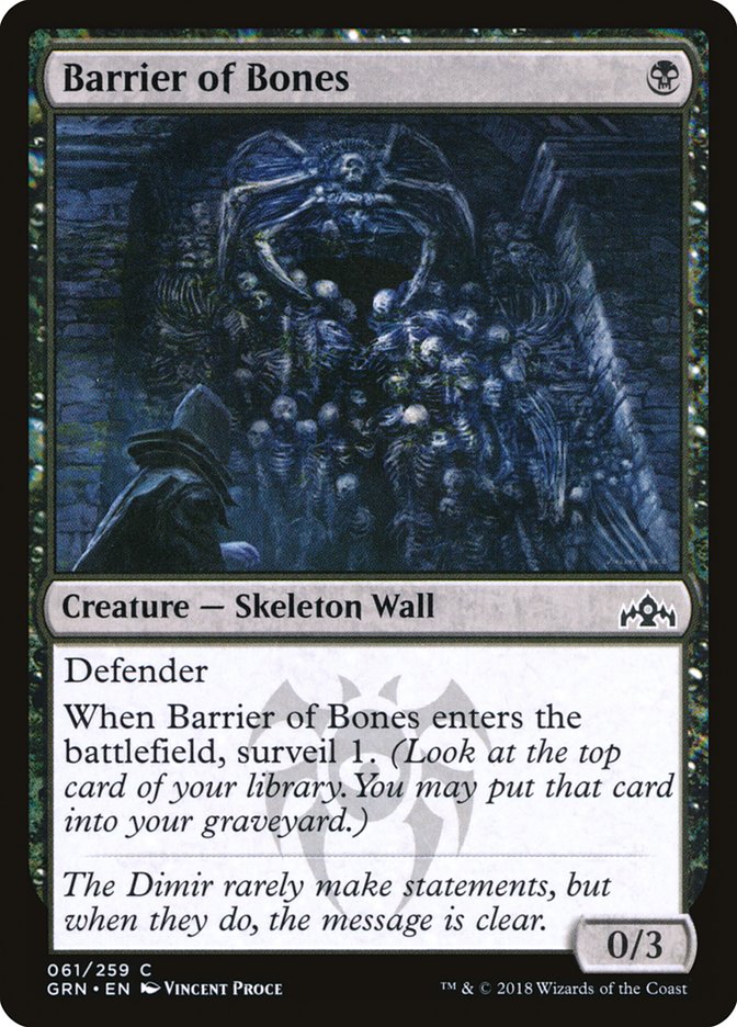 Barrier of Bones [Guilds of Ravnica] MTG Single Magic: The Gathering | Red Claw Gaming
