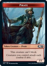 Pirate // Weird Double-Sided Token [Core Set 2021 Tokens] MTG Single Magic: The Gathering | Red Claw Gaming