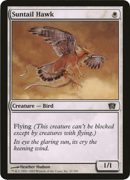 Suntail Hawk (Oversized) [Eighth Edition Box Topper] MTG Single Magic: The Gathering    | Red Claw Gaming