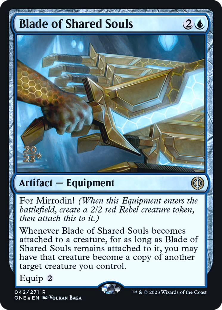 Blade of Shared Souls [Phyrexia: All Will Be One Prerelease Promos] MTG Single Magic: The Gathering | Red Claw Gaming