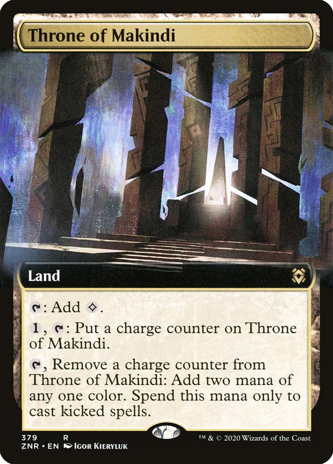 Throne of Makindi (Extended Art) [Zendikar Rising] MTG Single Magic: The Gathering | Red Claw Gaming