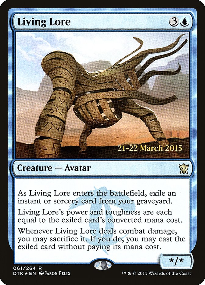 Living Lore [Dragons of Tarkir Prerelease Promos] MTG Single Magic: The Gathering | Red Claw Gaming