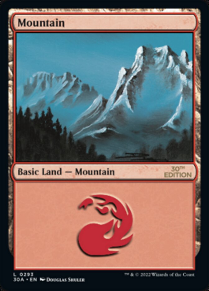 Mountain (293) [30th Anniversary Edition] MTG Single Magic: The Gathering | Red Claw Gaming