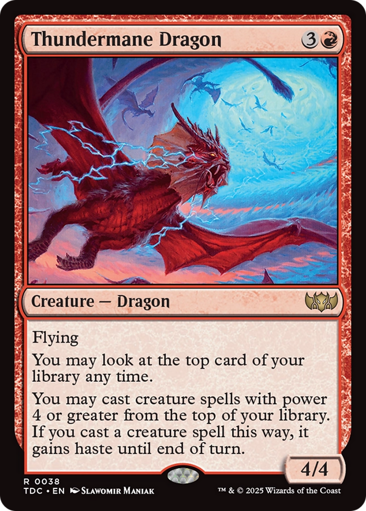 Thundermane Dragon [Tarkir: Dragonstorm Commander] MTG Single Magic: The Gathering | Red Claw Gaming