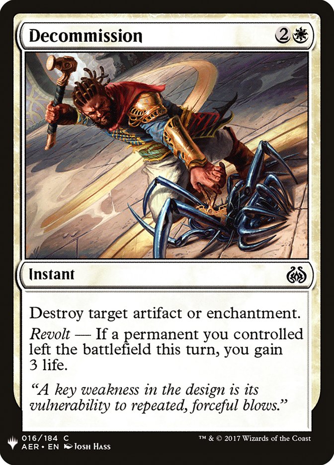 Decommission [Mystery Booster] MTG Single Magic: The Gathering | Red Claw Gaming