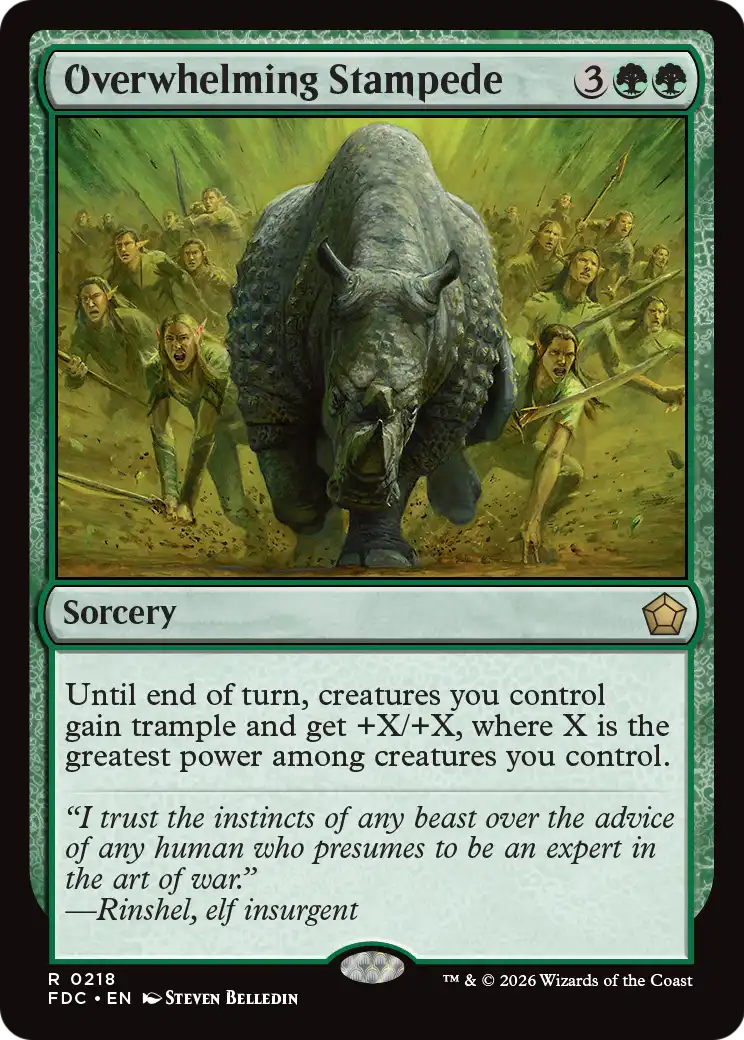 Overwhelming Stampede [Foundations Commander] MTG Single Magic: The Gathering | Red Claw Gaming