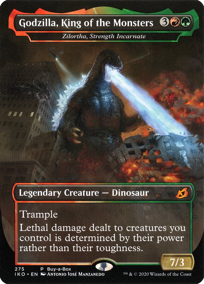 Zilortha, Strength Incarnate - Godzilla, King of the Monsters (Buy-A-Box) [Ikoria: Lair of Behemoths Promos] MTG Single Magic: The Gathering | Red Claw Gaming