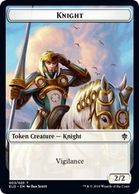 Knight // Food (15) Double-Sided Token [Throne of Eldraine Tokens] MTG Single Magic: The Gathering | Red Claw Gaming