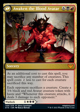 Extus, Oriq Overlord // Awaken the Blood Avatar [Strixhaven: School of Mages] MTG Single Magic: The Gathering | Red Claw Gaming