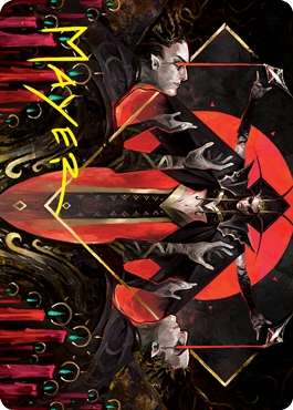 Gift of Fangs Art Card (Gold-Stamped Signature) [Innistrad: Crimson Vow Art Series] MTG Single Magic: The Gathering | Red Claw Gaming
