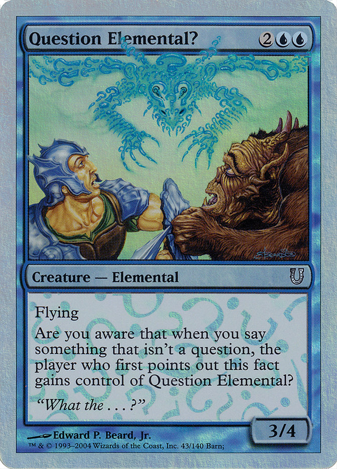 Question Elemental? (Alternate Foil) [Unhinged] MTG Single Magic: The Gathering | Red Claw Gaming