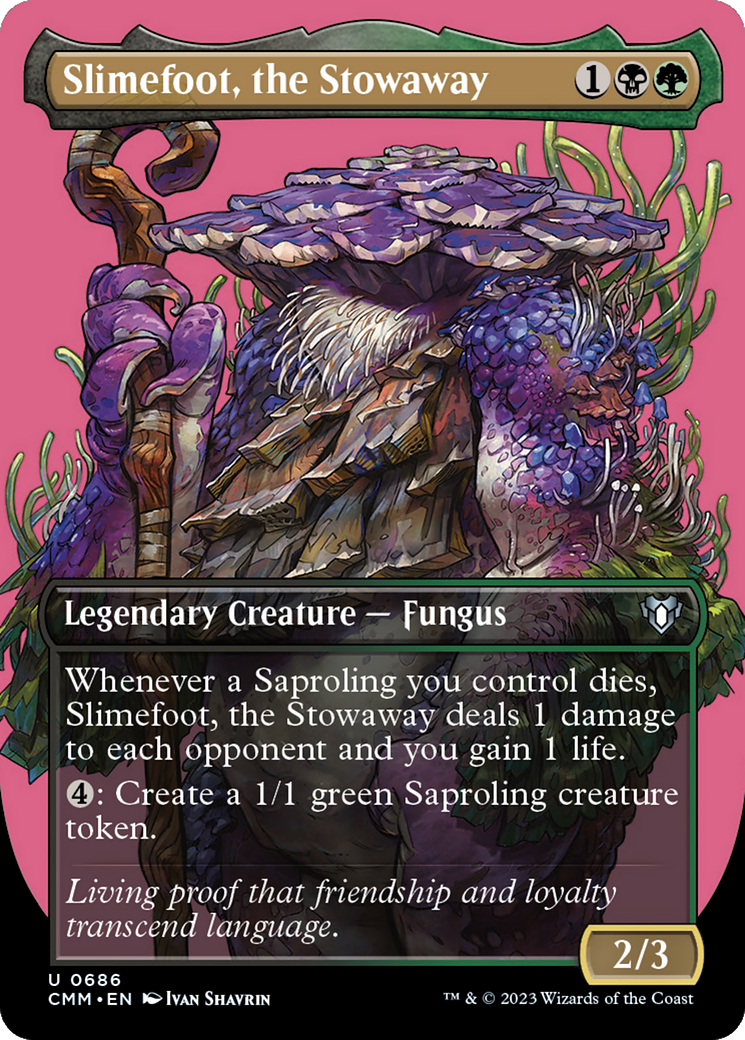 Slimefoot, the Stowaway (Borderless Profile) [Commander Masters] MTG Single Magic: The Gathering | Red Claw Gaming