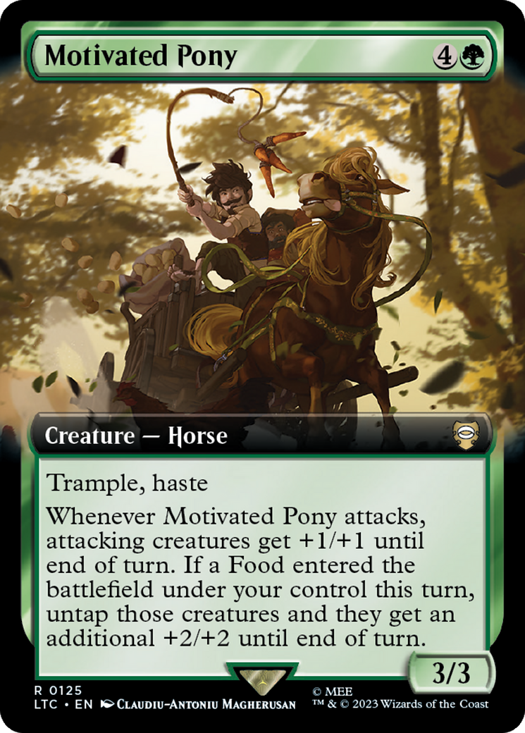 Motivated Pony (Extended Art) [The Lord of the Rings: Tales of Middle-Earth Commander] MTG Single Magic: The Gathering | Red Claw Gaming