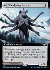 Wandering Archaic // Explore the Vastlands (Extended Art) [Strixhaven: School of Mages] MTG Single Magic: The Gathering | Red Claw Gaming