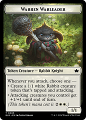 Bat // Warren Warleader Double-Sided Token [Bloomburrow Tokens] MTG Single Magic: The Gathering | Red Claw Gaming