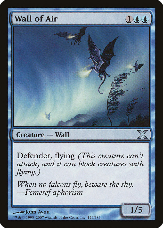 Wall of Air [Tenth Edition] MTG Single Magic: The Gathering | Red Claw Gaming