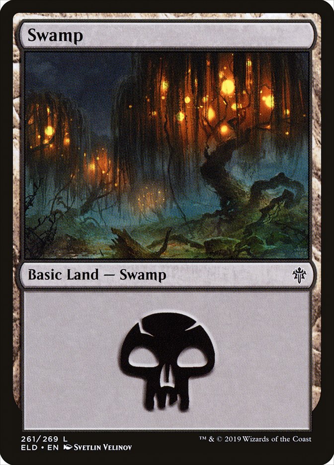 Swamp (261) [Throne of Eldraine] MTG Single Magic: The Gathering | Red Claw Gaming