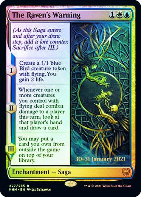 The Raven's Warning [Kaldheim Prerelease Promos] MTG Single Magic: The Gathering | Red Claw Gaming