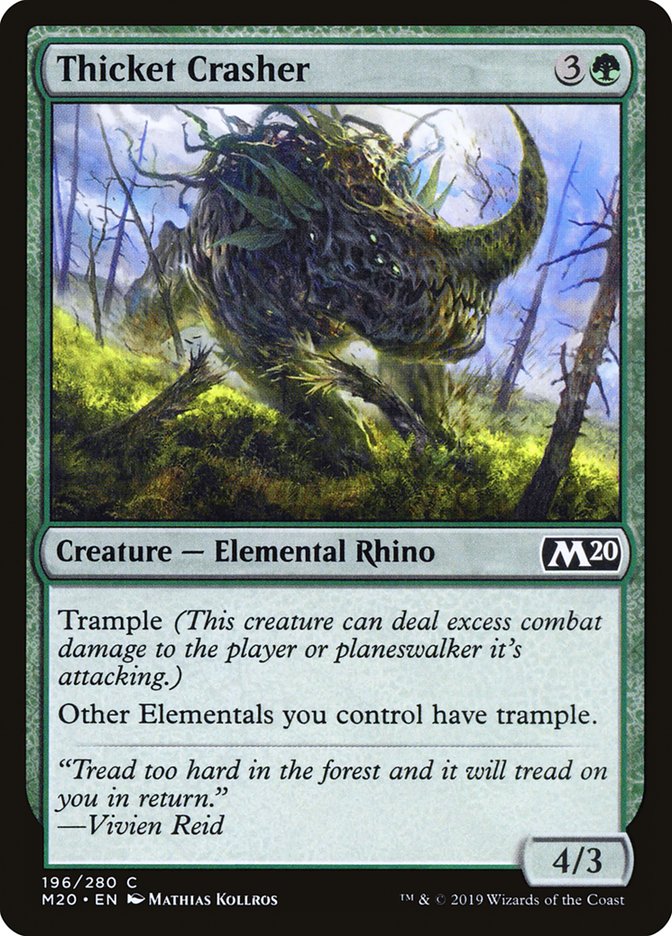 Thicket Crasher [Core Set 2020] MTG Single Magic: The Gathering | Red Claw Gaming