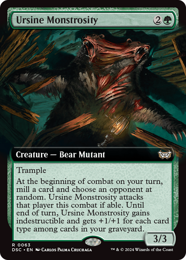 Ursine Monstrosity (Extended Art) [Duskmourn: House of Horror Commander] MTG Single Magic: The Gathering | Red Claw Gaming