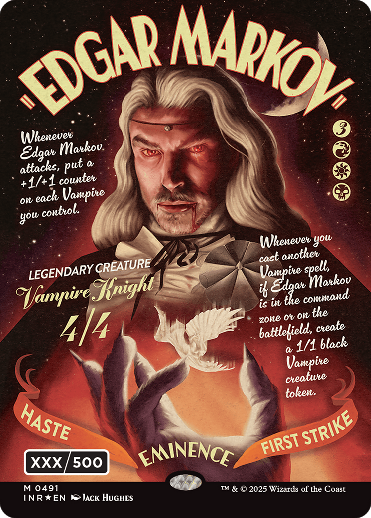 Edgar Markov (Showcase) (Serial Numbered) (Double Rainbow Foil) [Innistrad Remastered] MTG Single Magic: The Gathering | Red Claw Gaming