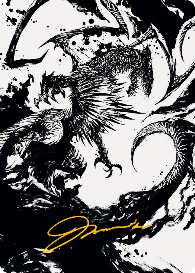 Skithiryx, the Blight Dragon Art Card (Gold-Stamped Signature) [March of the Machine Art Series] MTG Single Magic: The Gathering | Red Claw Gaming