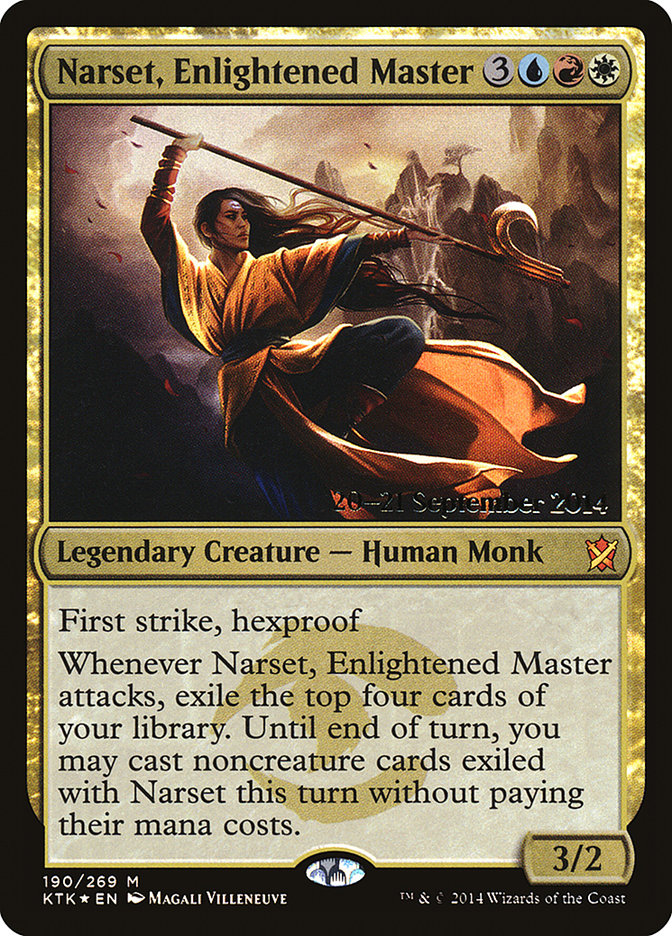 Narset, Enlightened Master [Khans of Tarkir Prerelease Promos] MTG Single Magic: The Gathering | Red Claw Gaming