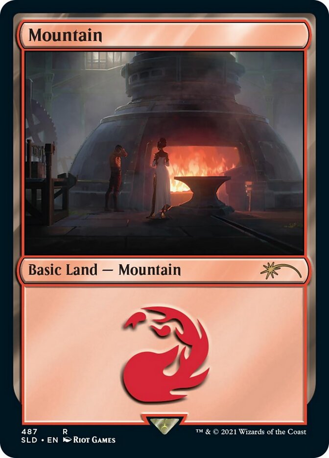 Mountain (487) [Secret Lair Drop Series] MTG Single Magic: The Gathering | Red Claw Gaming