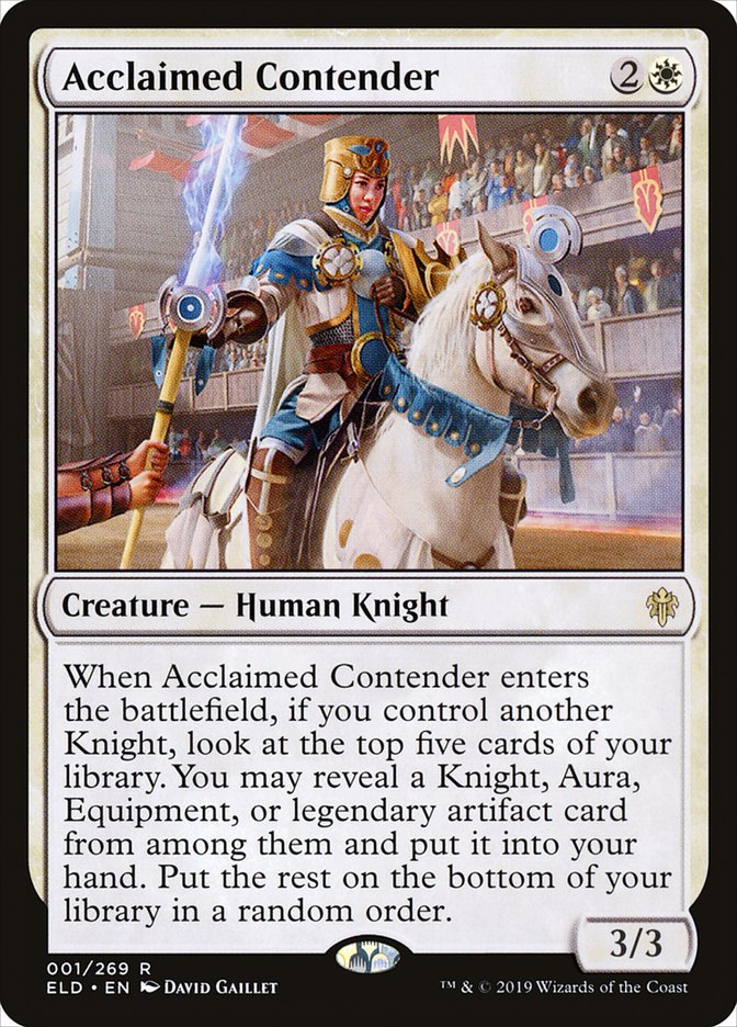 Acclaimed Contender [Throne of Eldraine] MTG Single Magic: The Gathering | Red Claw Gaming