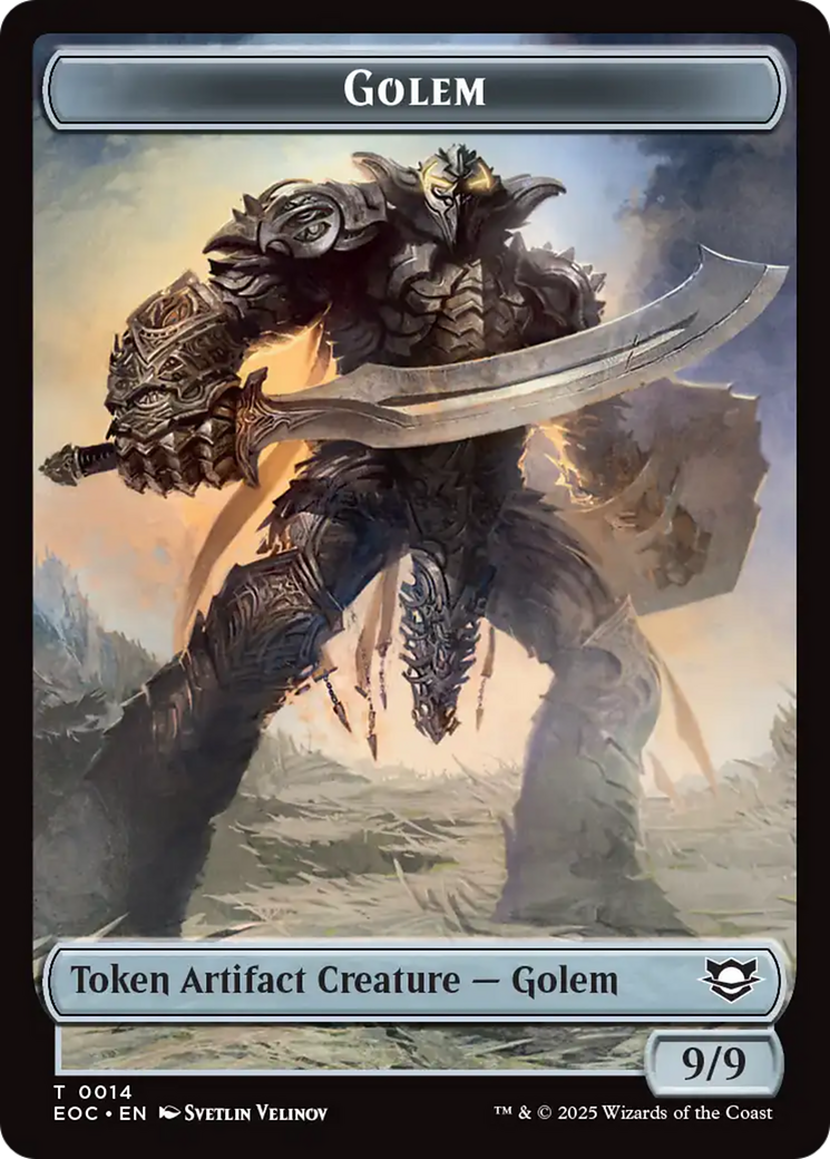 Elemental (0007) // Golem (0014) Double-Sided Token [Edge of Eternities Commander Tokens] MTG Single Magic: The Gathering | Red Claw Gaming