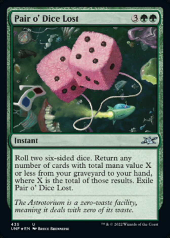 Pair o' Dice Lost (Galaxy Foil) [Unfinity] MTG Single Magic: The Gathering    | Red Claw Gaming