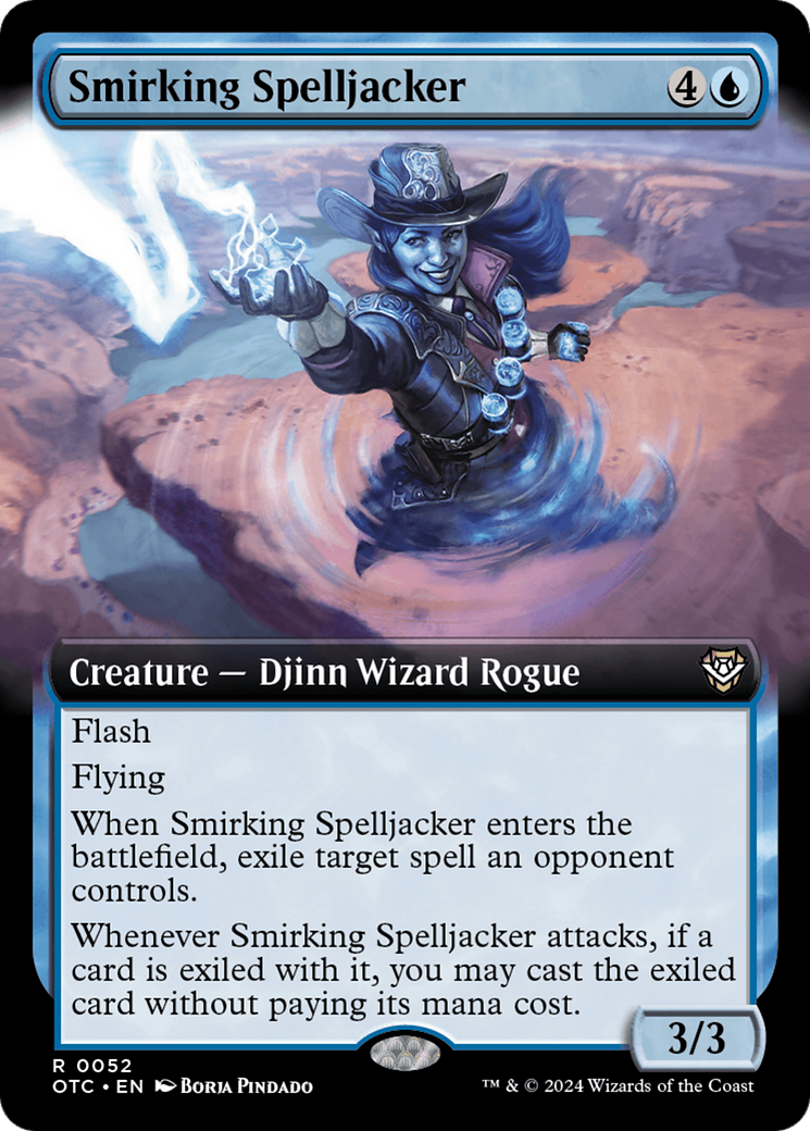 Smirking Spelljacker (Extended Art) [Outlaws of Thunder Junction Commander] MTG Single Magic: The Gathering | Red Claw Gaming