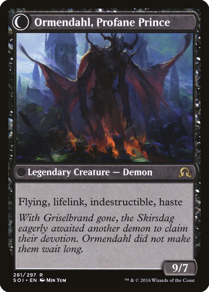 Westvale Abbey // Ormendahl, Profane Prince [Shadows over Innistrad] MTG Single Magic: The Gathering | Red Claw Gaming