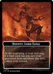 Bounty: Lord Fajjal // Bounty Rules Double-Sided Token [Outlaws of Thunder Junction Commander Tokens] MTG Single Magic: The Gathering    | Red Claw Gaming