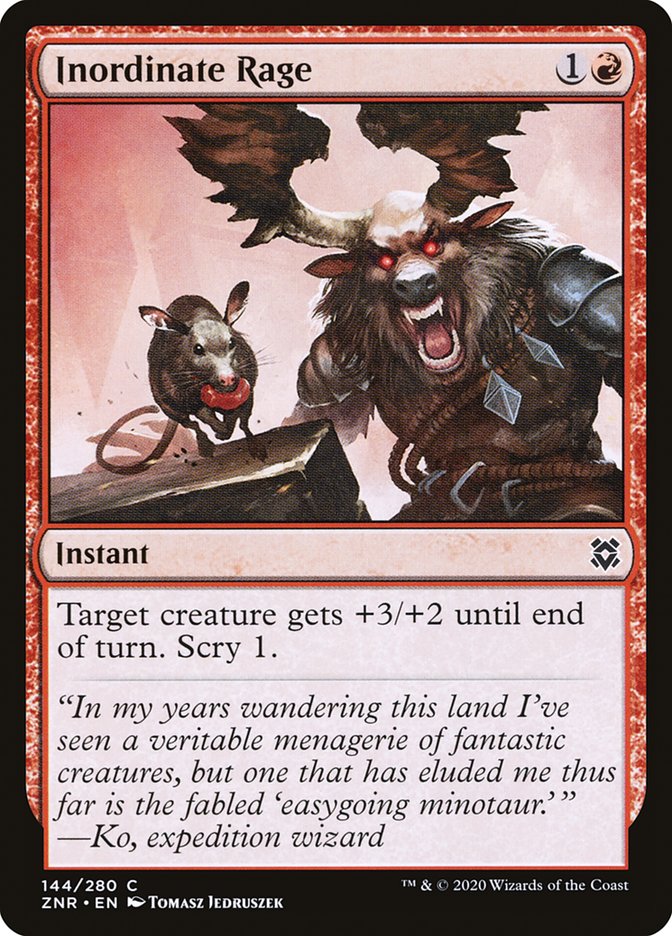 Inordinate Rage [Zendikar Rising] MTG Single Magic: The Gathering | Red Claw Gaming