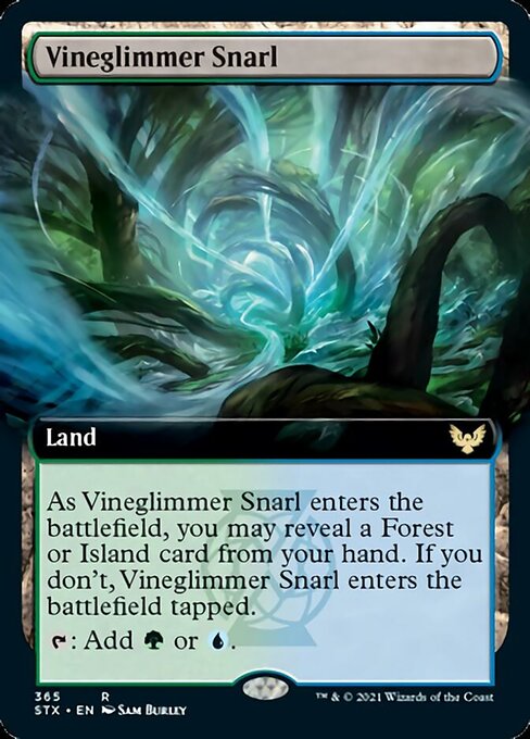 Vineglimmer Snarl (Extended Art) [Strixhaven: School of Mages] MTG Single Magic: The Gathering | Red Claw Gaming