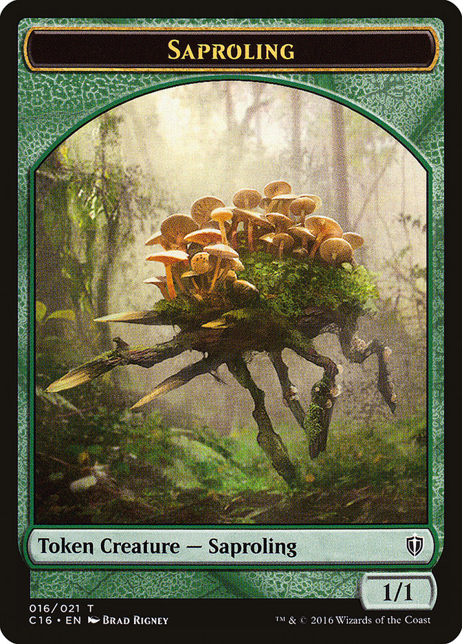 Bird (002) // Saproling (016) Double-Sided Token [Commander 2016 Tokens] MTG Single Magic: The Gathering | Red Claw Gaming