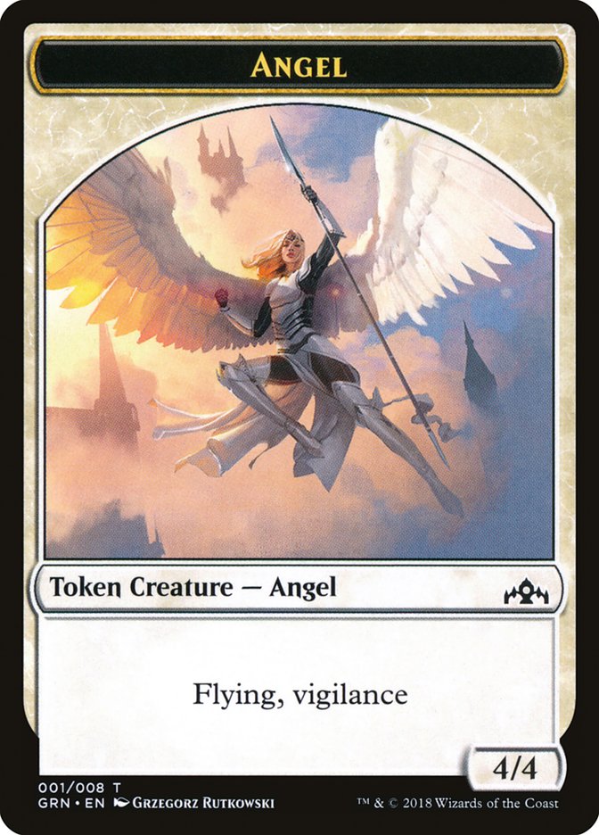 Angel Token [Guilds of Ravnica Tokens] MTG Single Magic: The Gathering | Red Claw Gaming