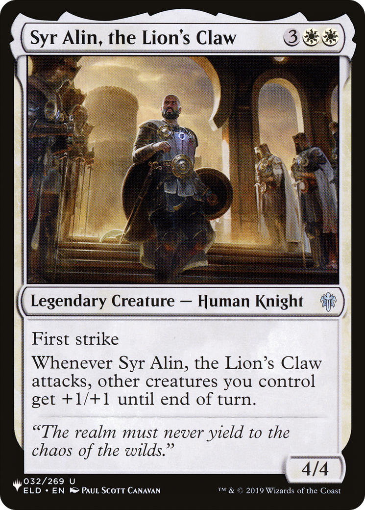 Syr Alin, the Lion's Claw [The List] MTG Single Magic: The Gathering | Red Claw Gaming