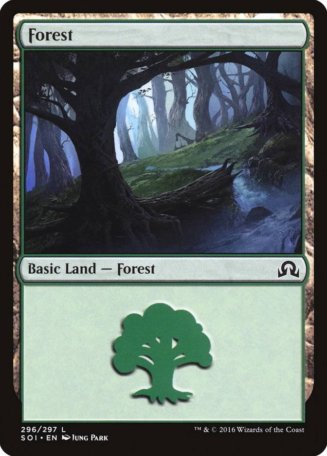 Forest (296) [Shadows over Innistrad] MTG Single Magic: The Gathering | Red Claw Gaming