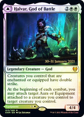 Halvar, God of Battle // Sword of the Realms [Kaldheim Prerelease Promos] MTG Single Magic: The Gathering | Red Claw Gaming