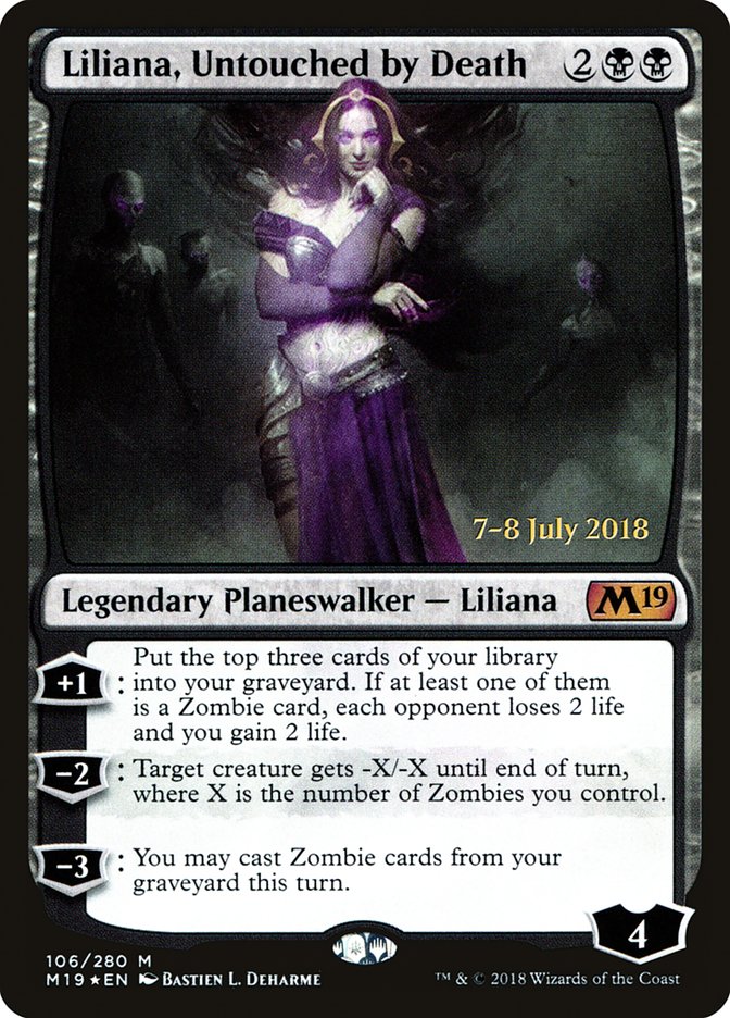 Liliana, Untouched by Death [Core Set 2019 Prerelease Promos] MTG Single Magic: The Gathering | Red Claw Gaming