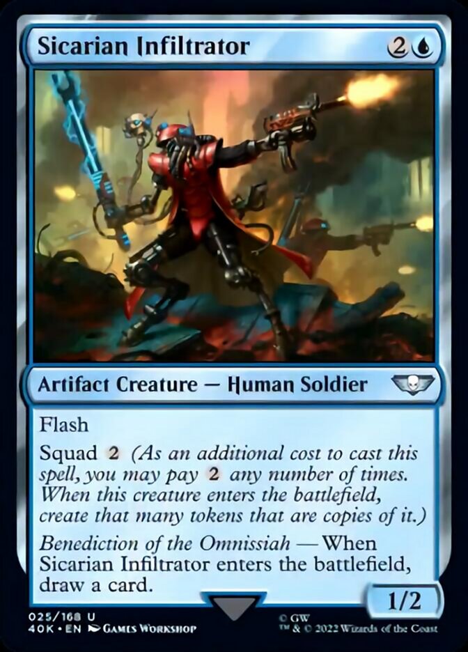 Sicarian Infiltrator (Surge Foil) [Warhammer 40,000] MTG Single Magic: The Gathering | Red Claw Gaming