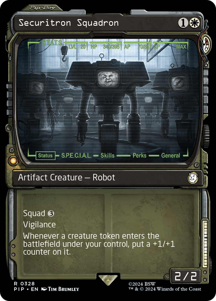 Securitron Squadron (Showcase) [Fallout] MTG Single Magic: The Gathering    | Red Claw Gaming