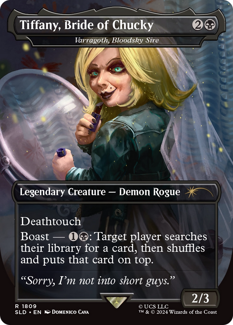 Tiffany, Bride of Chucky - Varragoth, Bloodsky Sire [Secret Lair Drop Series] MTG Single Magic: The Gathering | Red Claw Gaming