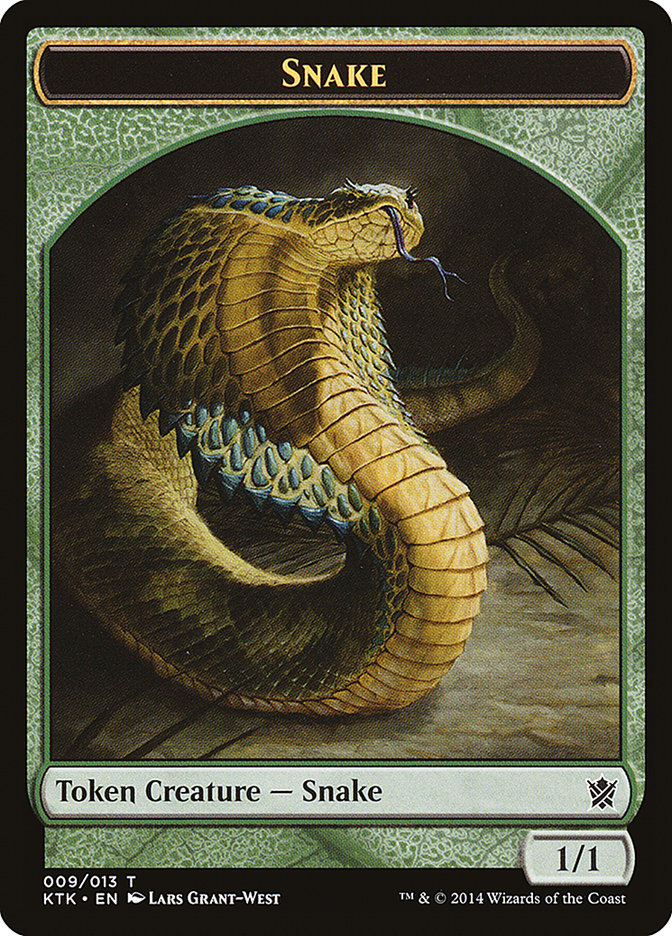 Snake Token [Khans of Tarkir Tokens] MTG Single Magic: The Gathering | Red Claw Gaming